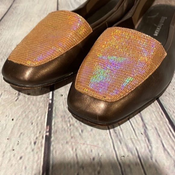 Enzo Angiolini Bronze leather flats Sz 6.5M - Picture 5 of 7